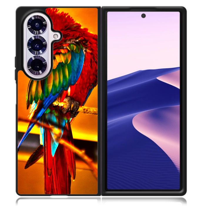 Scarlet Macaw Parrot Samsung Galaxy Z Fold 7 5G Case BC2544