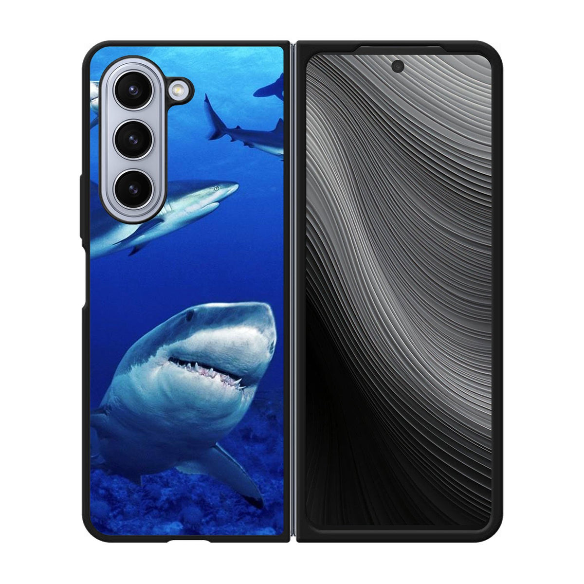 shark in water wallpaper Case Samsung Galaxy z Fold 5 5G BC2545