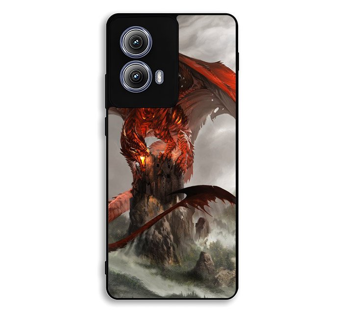 Red Dragon Wallpaper Motorola Moto Edge 2024 Case FE7348