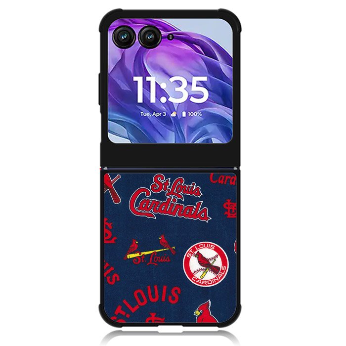 St Louis Cardinals Pattern Motorola Moto Razr 2024 , Moto Razr 50 Case