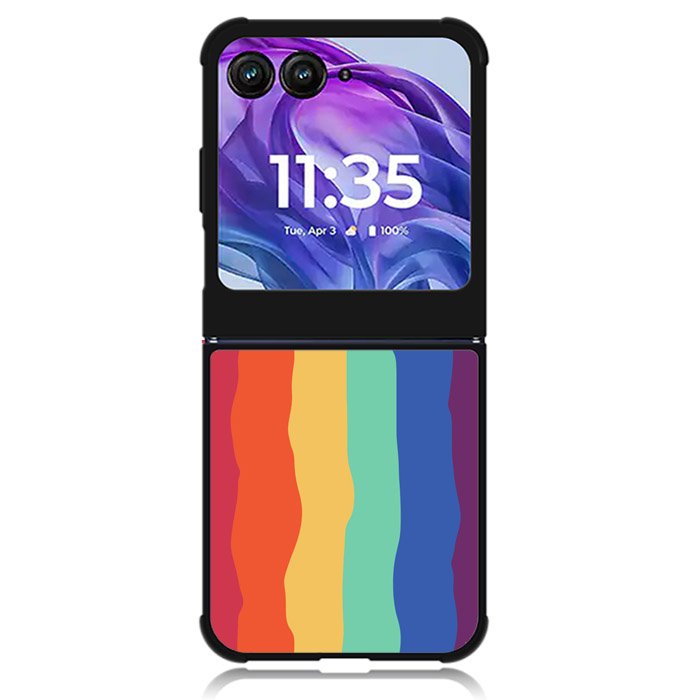 Pride Rainbow Stripes Motorola Moto Razr 2024 , Moto Razr 50 Case