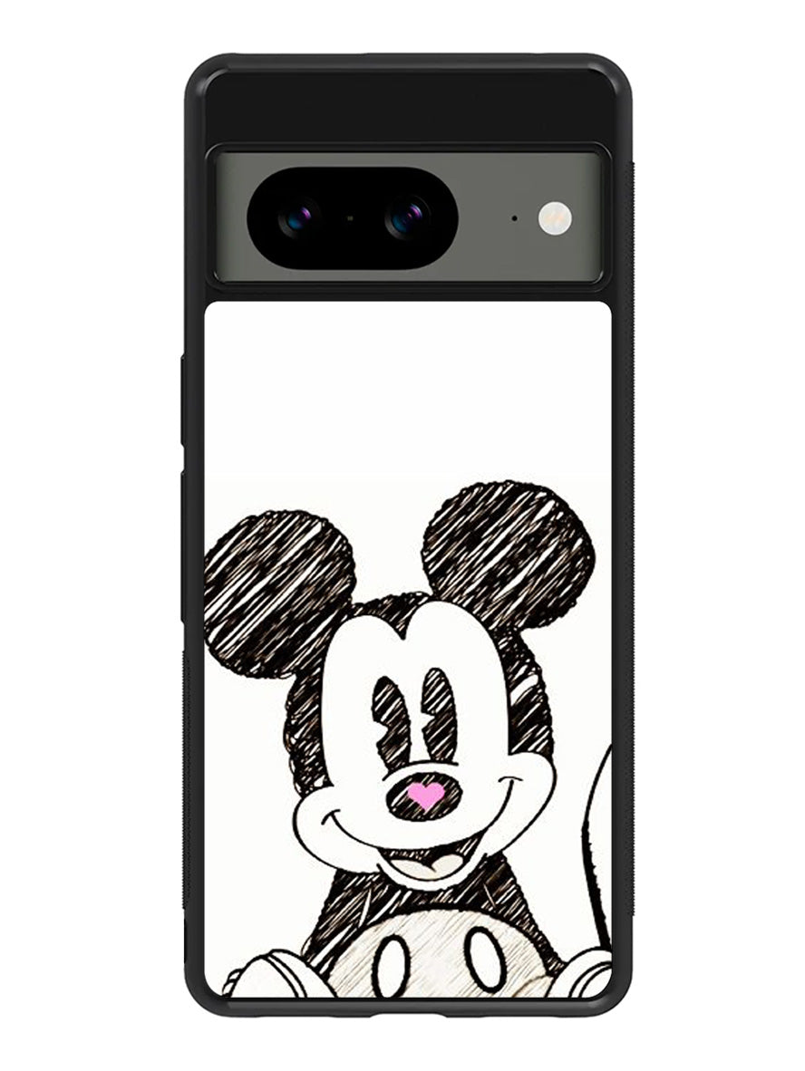 Mickey Mouse Hand Drawing Google Pixel 8a Case