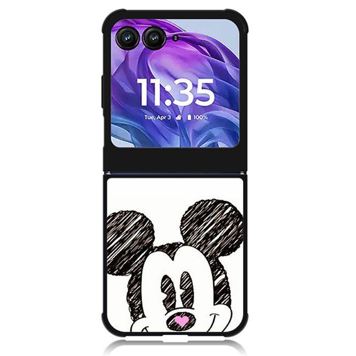 Mickey Mouse Hand Drawing Motorola Moto Razr 2024 , Moto Razr 50 Case