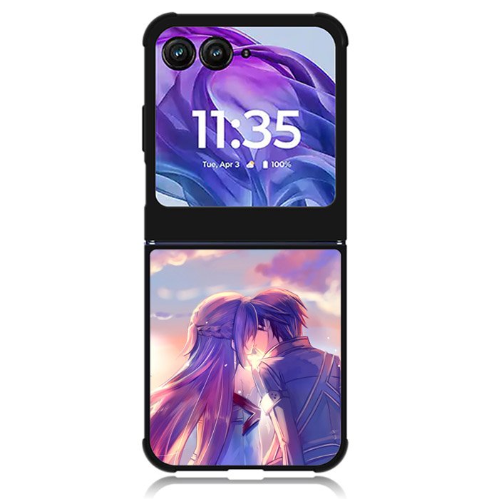 Anime Asuna Yuuki Kirito Sinon SAO Motorola Moto Razr 2024 , Moto Razr 50 Case