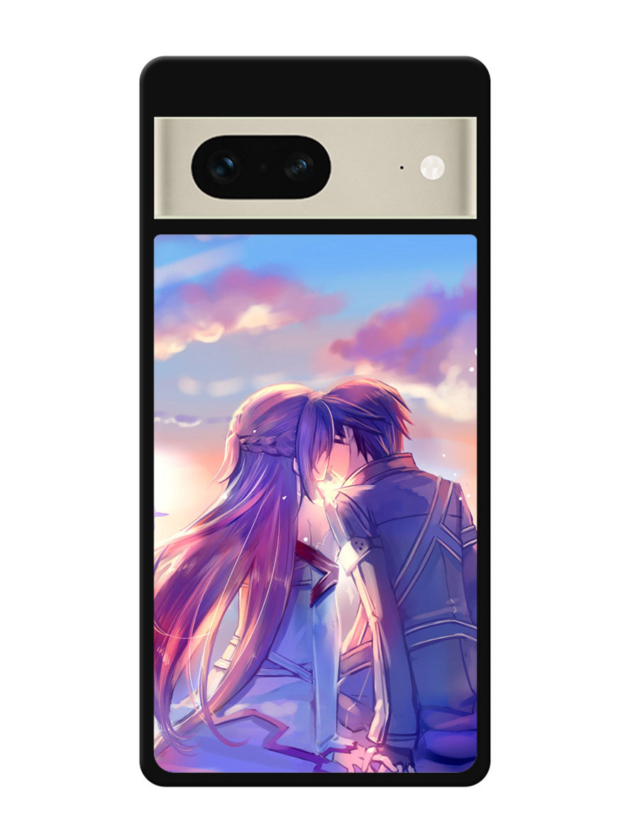 Anime Asuna Yuuki Kirito Sinon SAO Google Pixel 7 Case