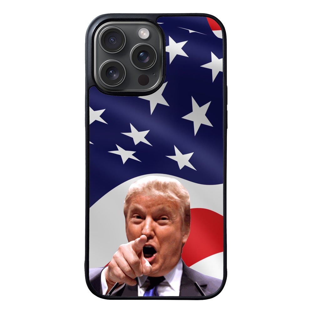 Donald Trump American Flag Background Case iPhone 15 Pro BC1618