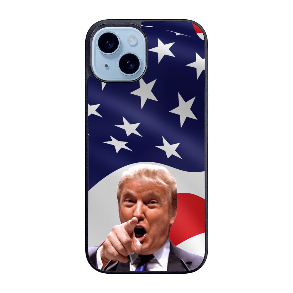 Donald Trump American Flag Background Case iPhone 15 BC1618