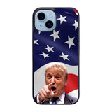 Donald Trump American Flag Background Case iPhone 15 BC1618