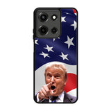 Donald Trump American Flag Background Motorola Moto G 5G 2025 Case BC1618