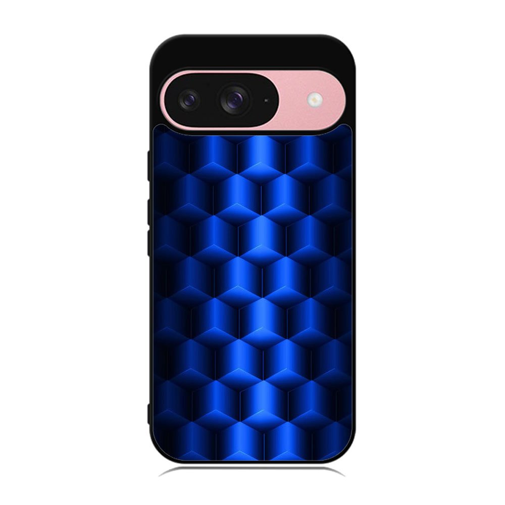 Abstract Blue Parallax Cubes Pattern Case Google Pixel 9 BC0072