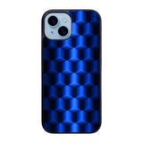 Abstract Blue Parallax Cubes Pattern Case iPhone 15 Plus BC0072