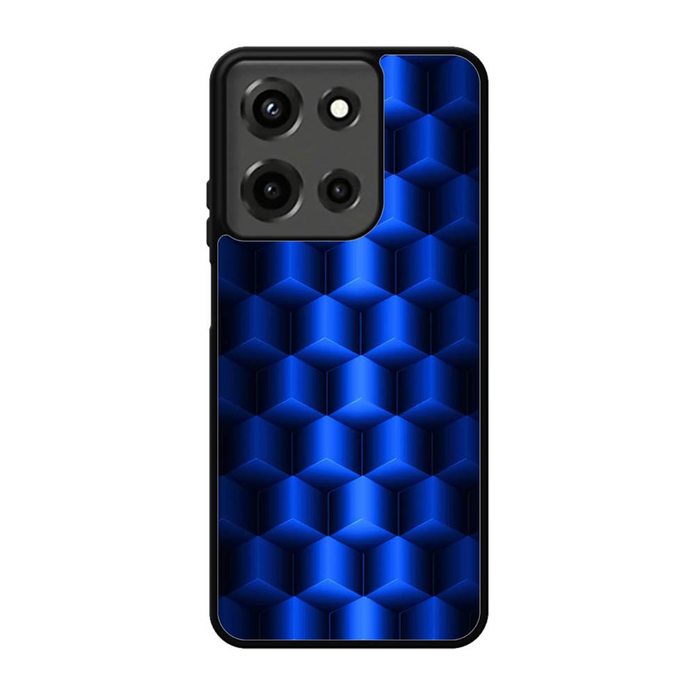 Abstract Blue Parallax Cubes Pattern Motorola Moto G 5G 2025 Case BC0072