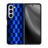Abstract Blue Parallax Cubes Pattern Case Samsung Galaxy z Fold 5 5G BC0072