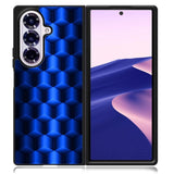 Abstract Blue Parallax Cubes Pattern Samsung Galaxy Z Fold 7 5G Case BC0072