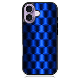 Abstract Blue Parallax Cubes Pattern iPhone 17 Case BC0072