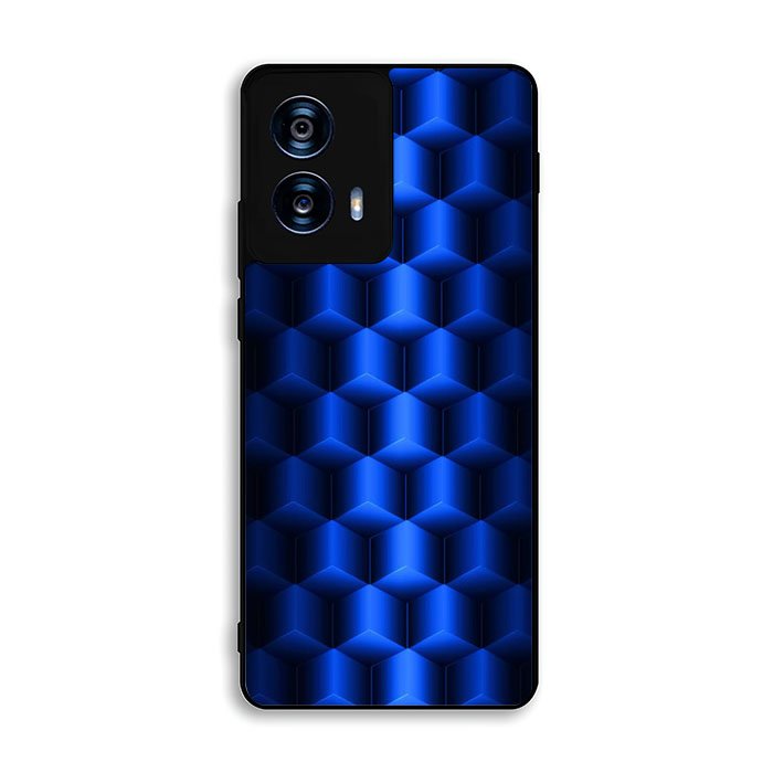 Abstract Blue Parallax Cubes Pattern Motorola Moto G Power 5G 2024 Case BC0072