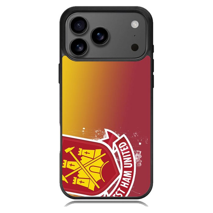 West Ham UTD Soccer Red Yellow Logo iPhone 17 Pro Max Case BC0010