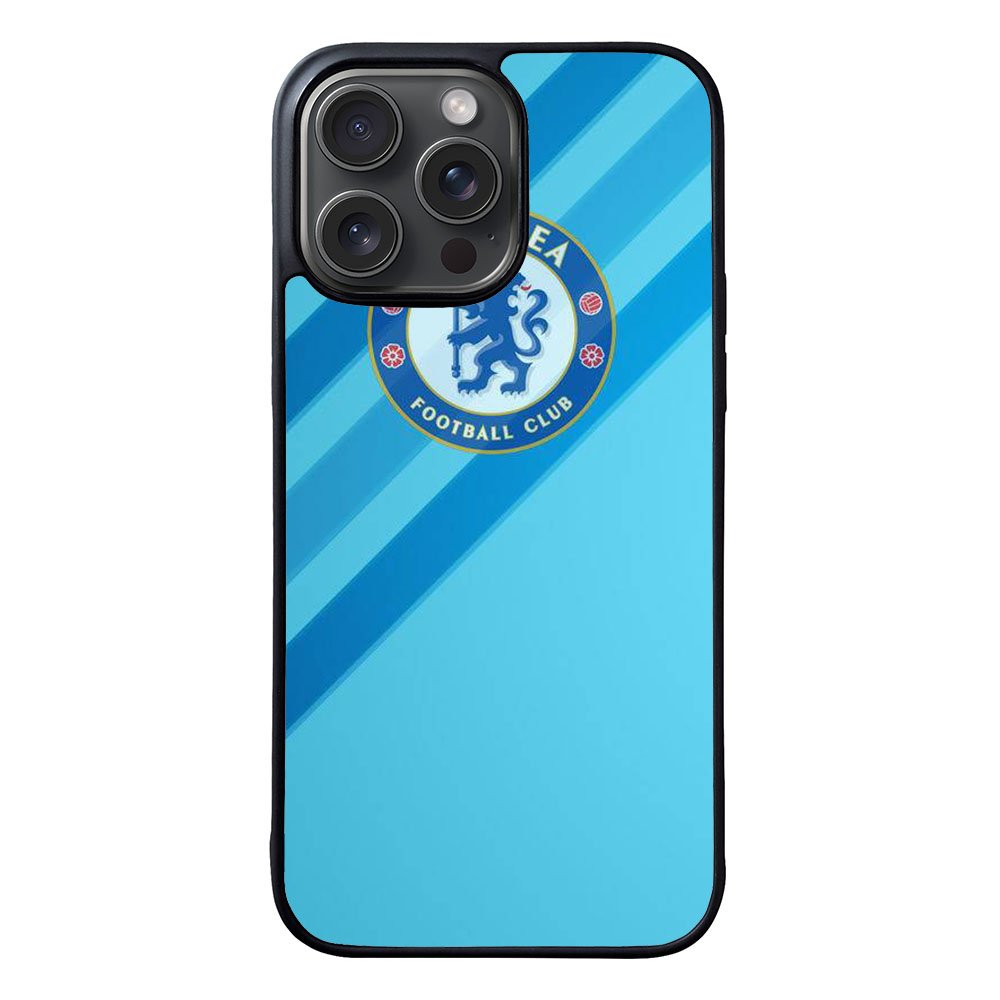 Chelsea Blue Stripe Soccer Sport Case iPhone 15 Pro Max BC0069