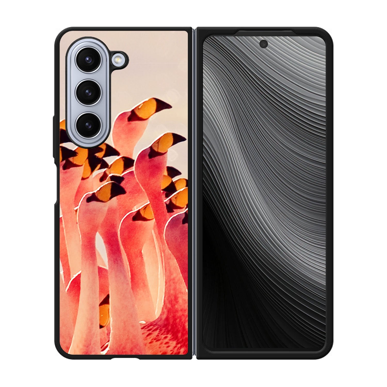 Flamingos Partying Pattern Case Samsung Galaxy z Fold 5 5G BC0054