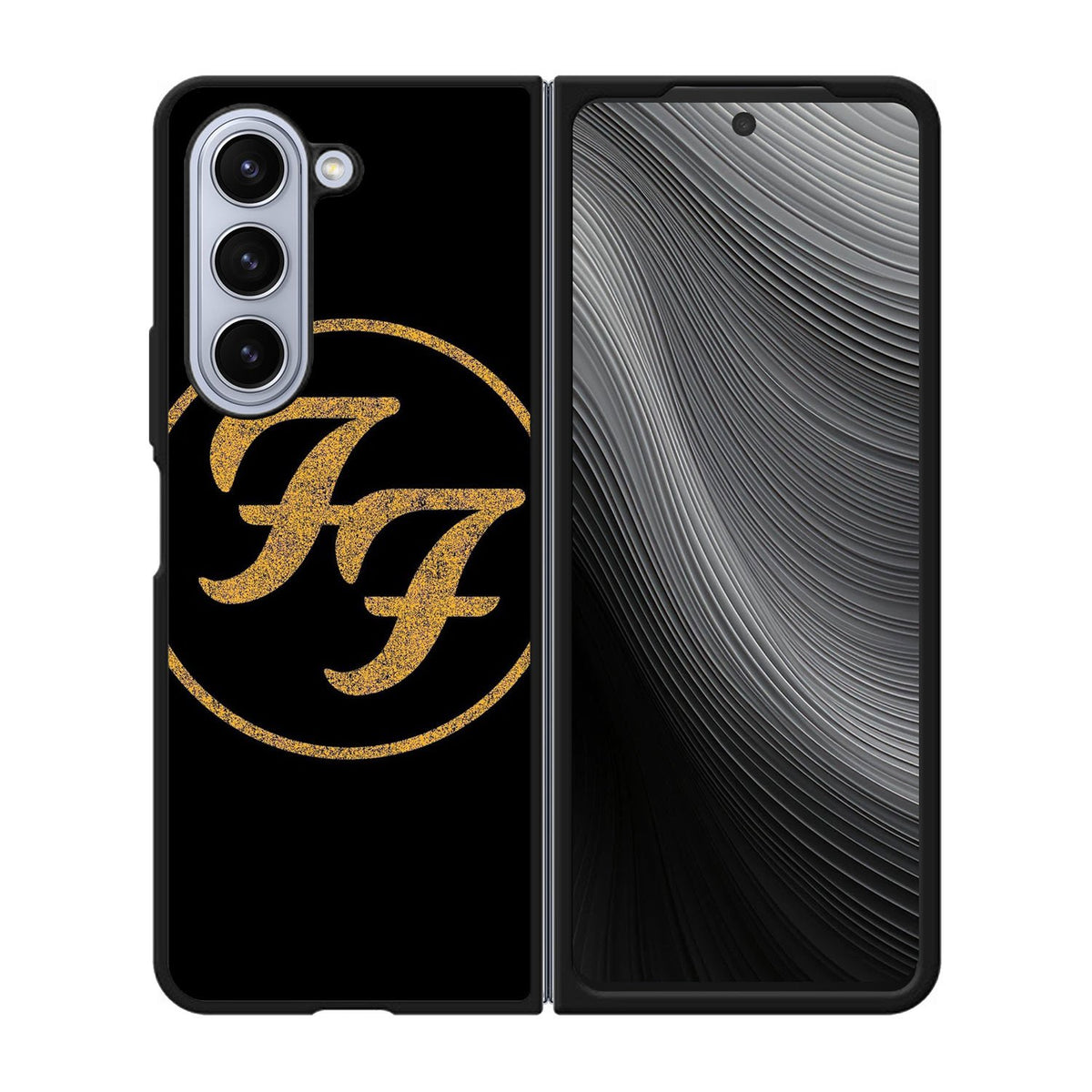 Foo Fighters Band Logo Gold Case Samsung Galaxy z Fold 5 5G BC0055