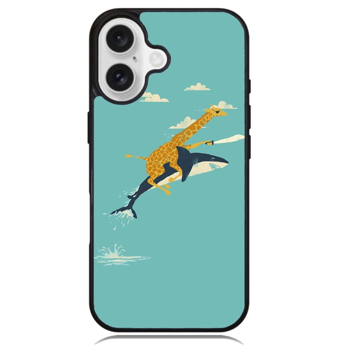 Black Friday offer Giraffe Riding Shark Case iPhone 16 BC0079