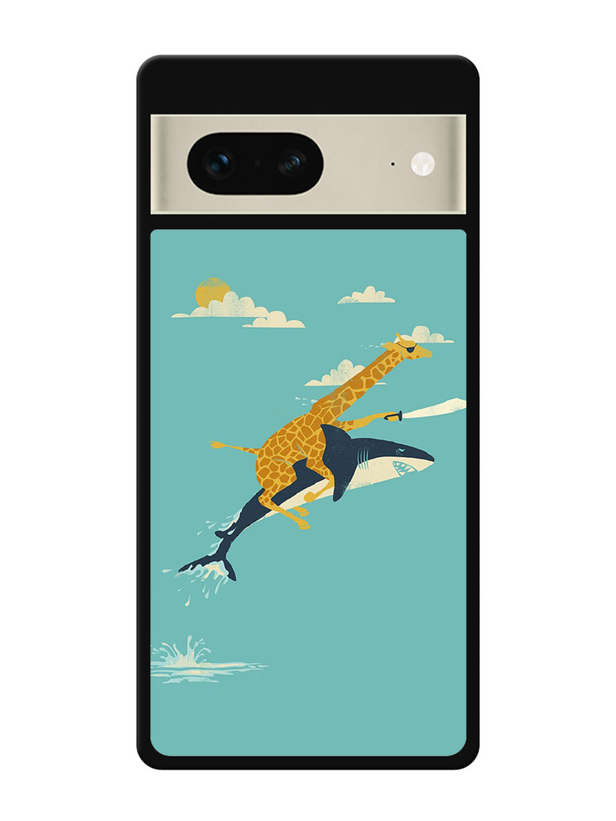 Black Friday offer Giraffe Riding Shark Google Pixel 7 Case