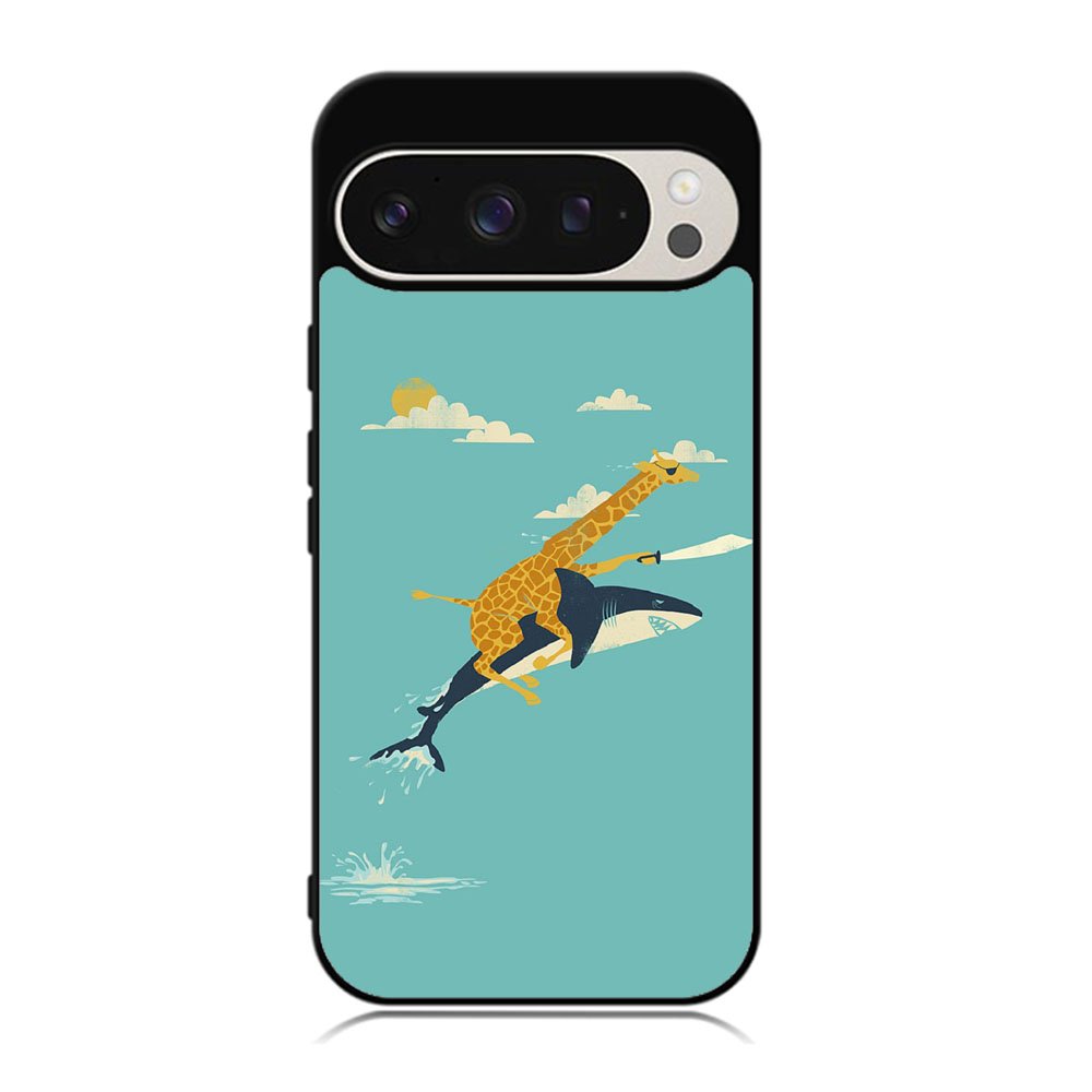 Black Friday offer Giraffe Riding Shark Case Google Pixel 9 Pro XL BC0079