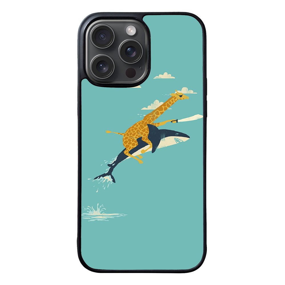 Black Friday offer Giraffe Riding Shark Case iPhone 15 Pro BC0079