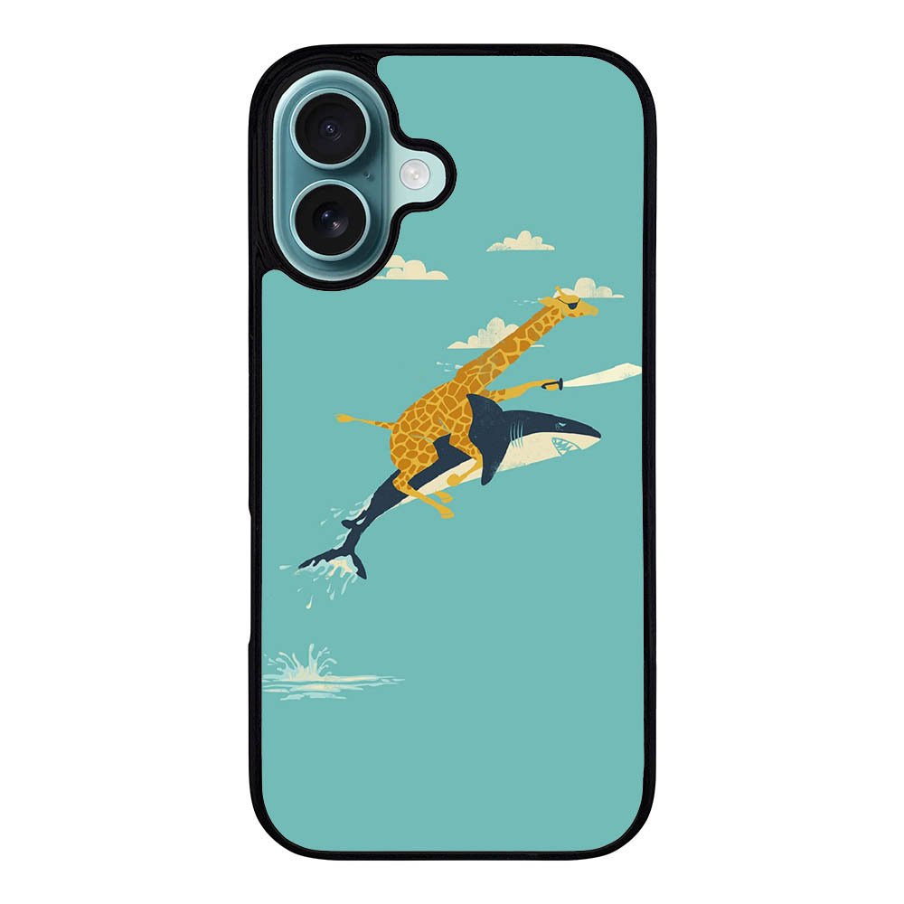 Black Friday offer Giraffe Riding Shark Case iPhone 16 Plus BC0079