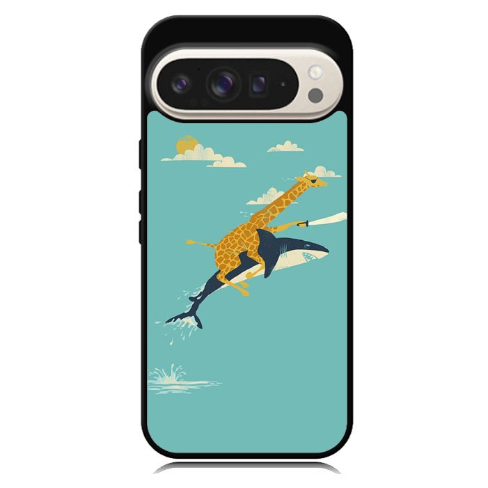 Black Friday offer Giraffe Riding Shark Google Pixel 10 | Google Pixel 10 Pro Case BC0079