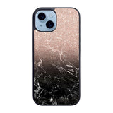 Modern rose gold ombre black marble Case iPhone 15 Plus BC0027