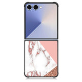 Mix Pink Marble and Gold Samsung Galaxy Z Flip 7 Case BC0026