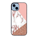Mix Pink Marble and Gold Case iPhone 15 Plus BC0026