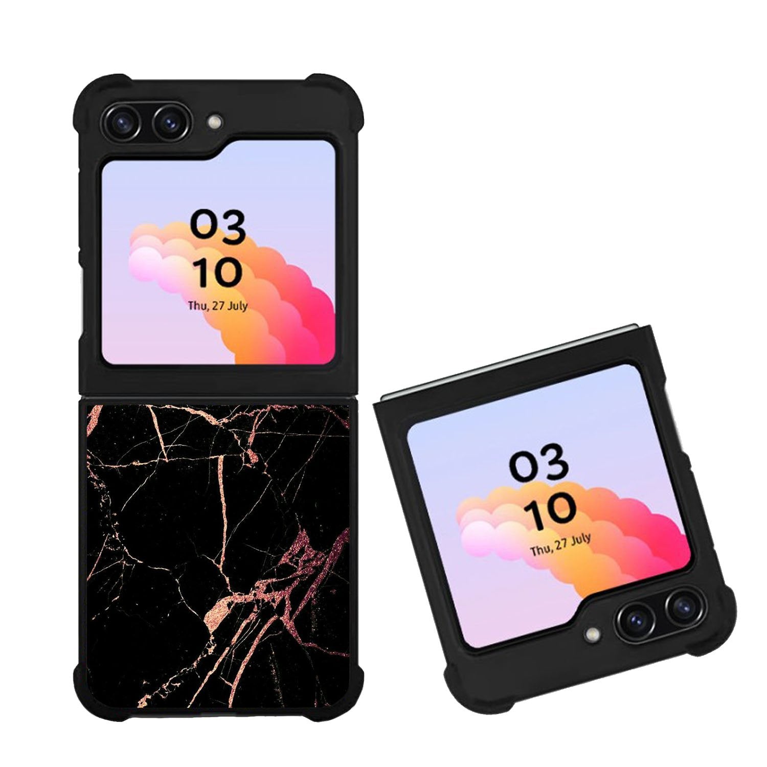 Black With Rose Gold Case Samsung Galaxy Z Flip 5 5G BC0080