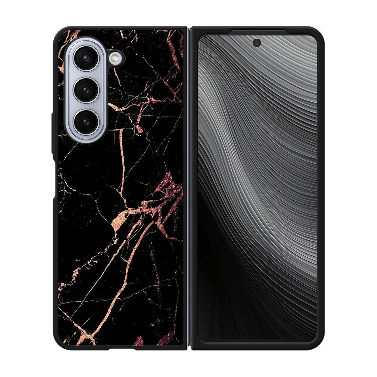 Black With Rose Gold Case Samsung Galaxy z Fold 5 5G BC0080