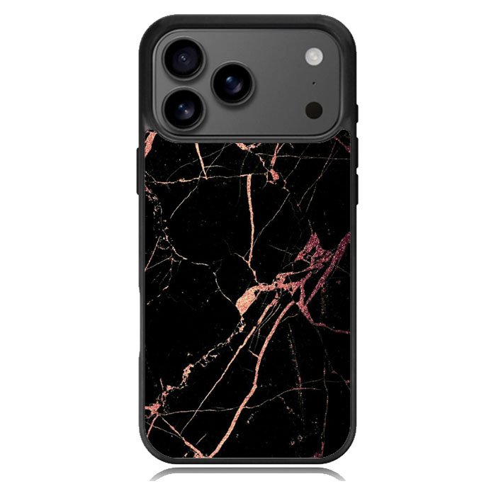 Black With Rose Gold iPhone 17 Pro Case BC0080