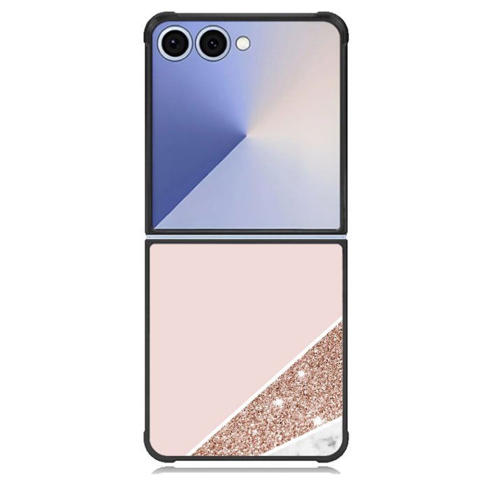 Pink Marble Glitter Samsung Galaxy Z Flip 7 Case BC0017