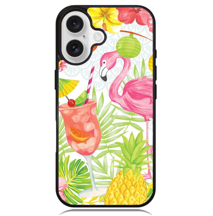 Carry the beautiful Flamingo Party Case iPhone 16 BC0068
