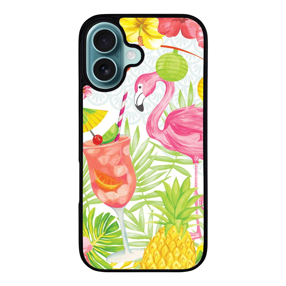 Carry the beautiful Flamingo Party Case iPhone 16 Plus BC0068