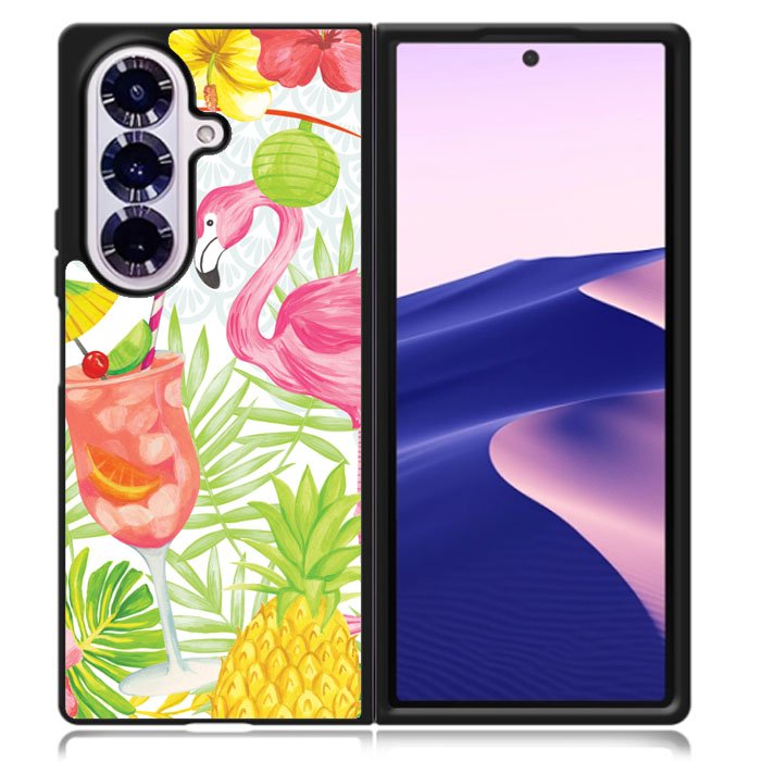 Carry the beautiful Flamingo Party Samsung Galaxy Z Fold 7 5G Case BC0068