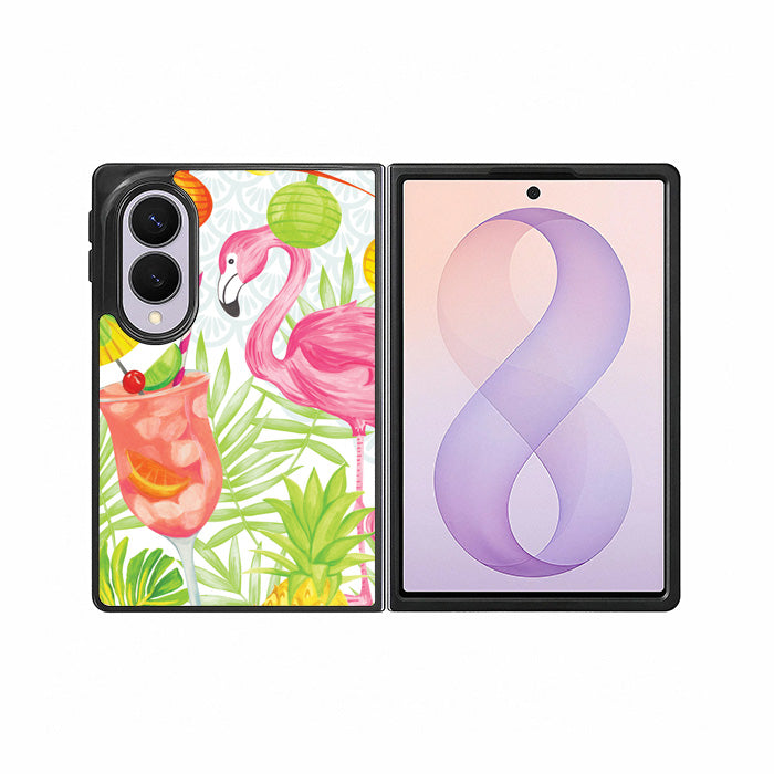Carry the beautiful Flamingo Party Samsung Galaxy Z Fold 8 Case BC0068