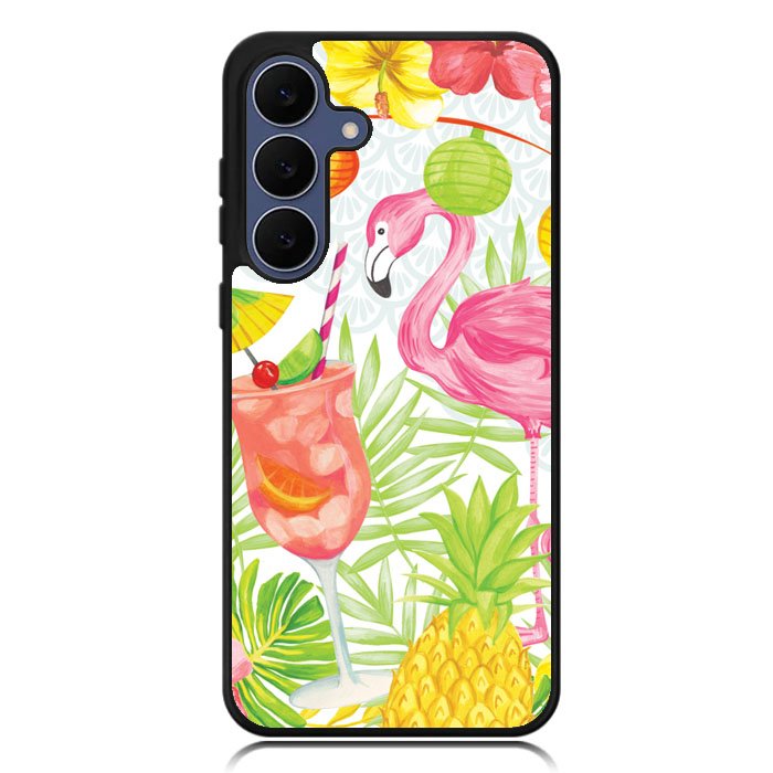 Carry the beautiful Flamingo Party Samsung Galaxy S25 FE Case BC0068
