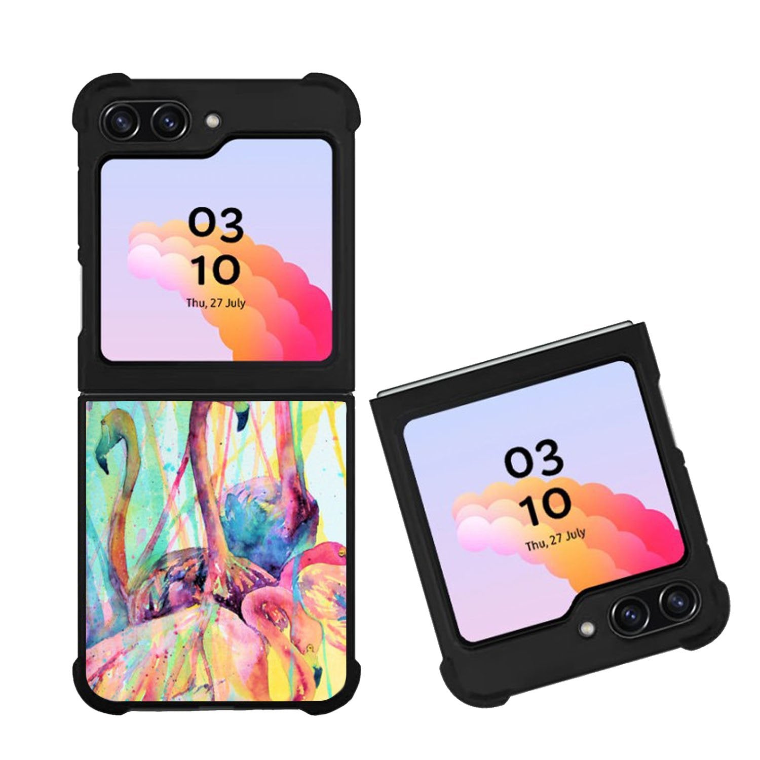Pink Flamingo Watercolor Case Samsung Galaxy Z Flip 5 5G BC0016