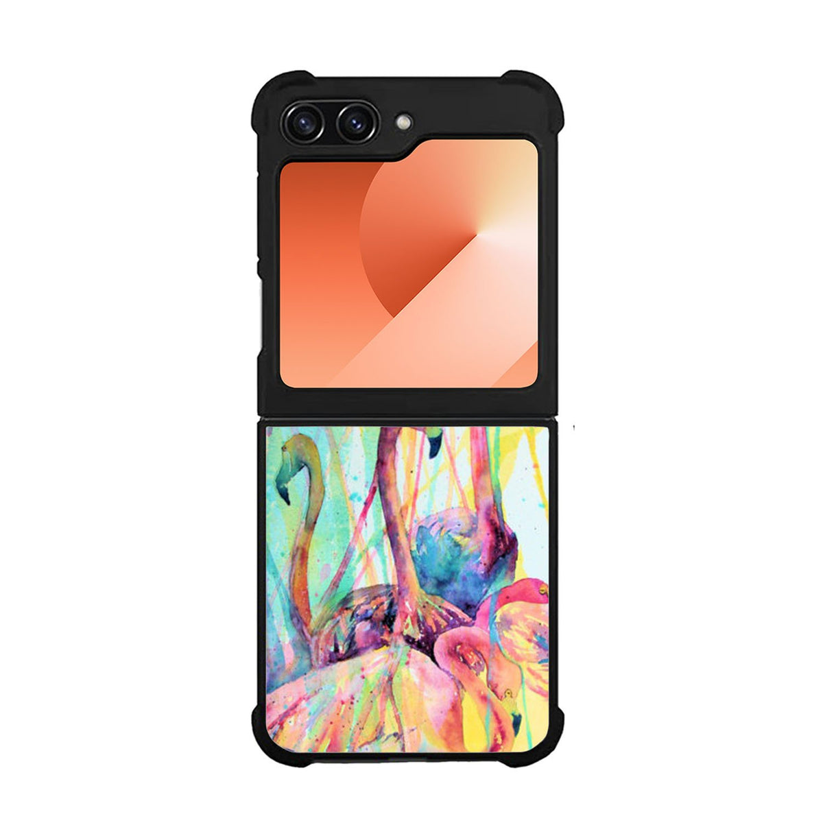 Pink Flamingo Watercolor Case Samsung Galaxy Z Flip 6 5G BC0016
