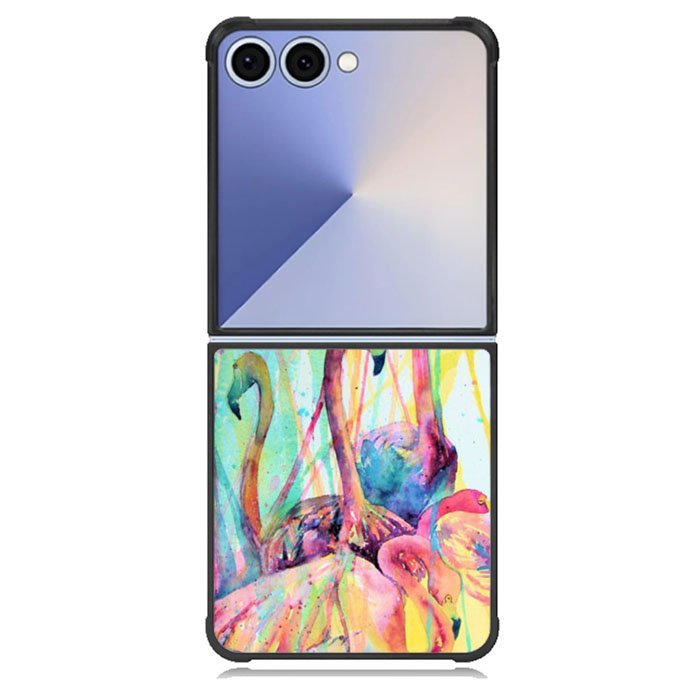Pink Flamingo Watercolor Samsung Galaxy Z Flip 7 Case BC0016