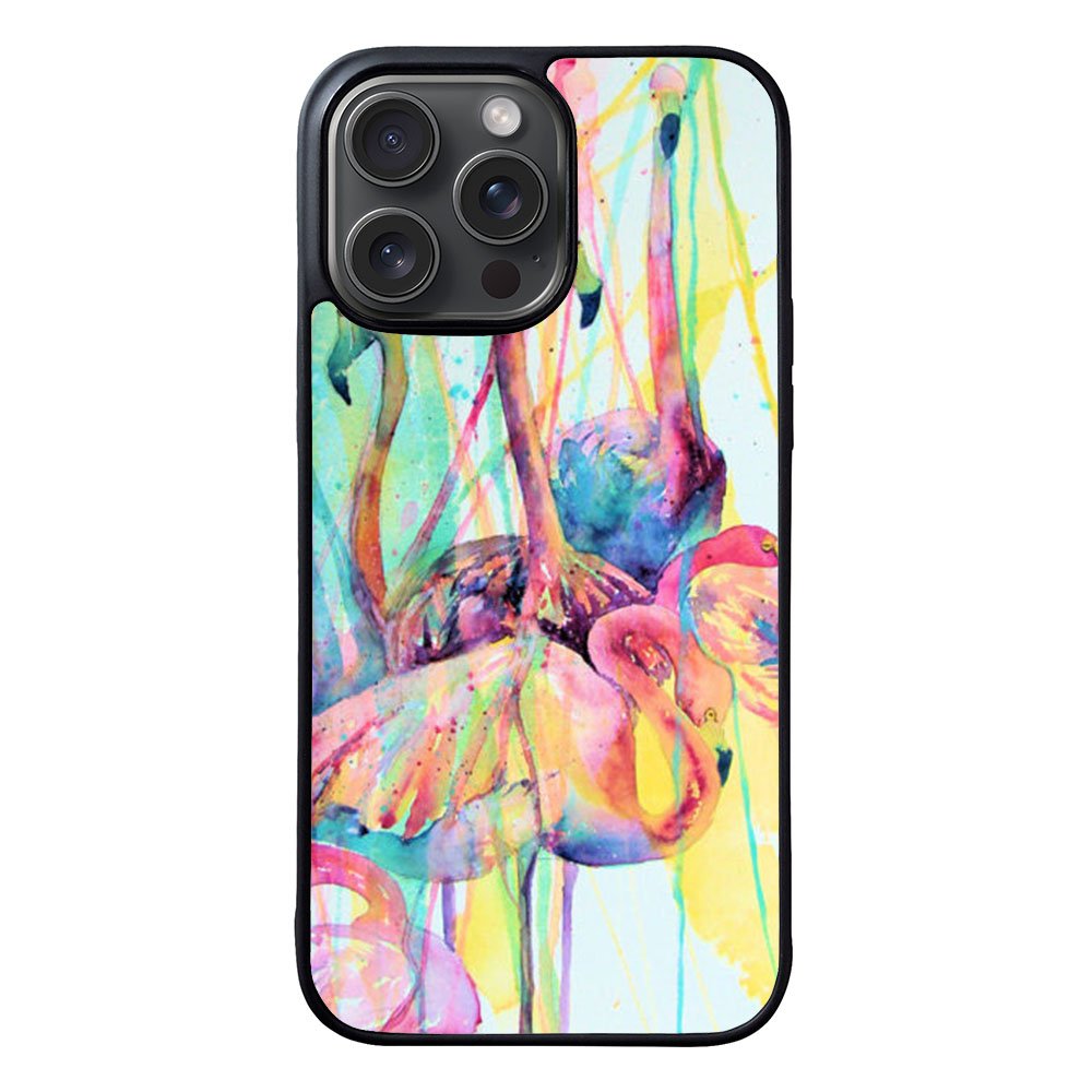 Pink Flamingo Watercolor Case iPhone 15 Pro BC0016