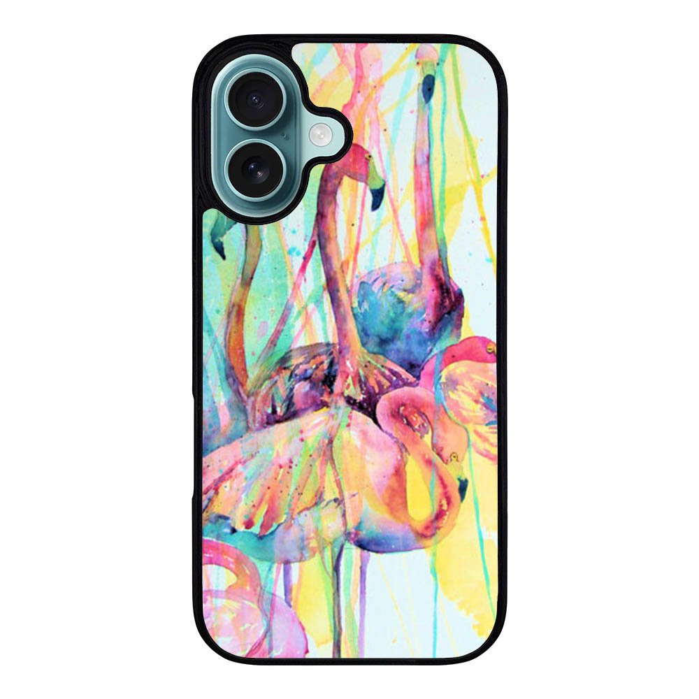 Pink Flamingo Watercolor Case iPhone 16 Plus BC0016
