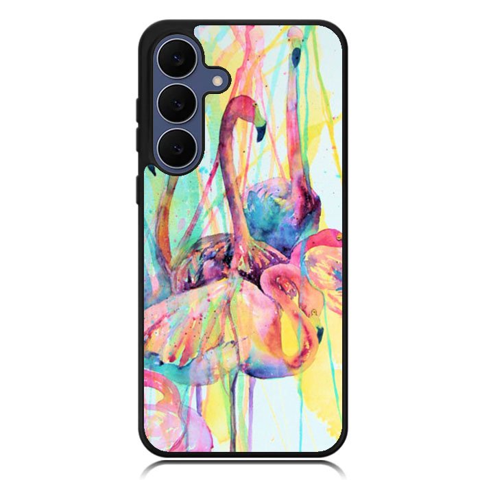 Pink Flamingo Watercolor Samsung Galaxy S25 FE Case BC0016