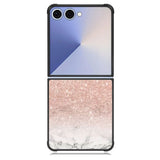 rose gold glitter ombre white marble Samsung Galaxy Z Flip 7 Case BC0020