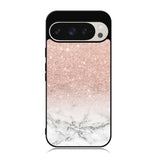 rose gold glitter ombre white marble Case Google Pixel 9 Pro XL BC0020